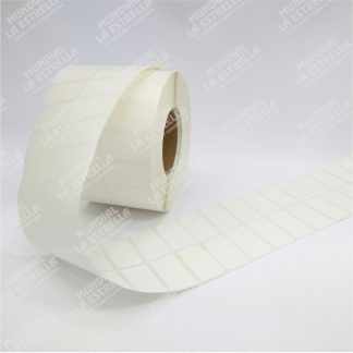 ROLLO DE ETIQUETA ADHESIVA 50 mm X 25 mm / 2 Lineas