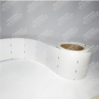 ROLLO ETIQUETA CARTON 35 mm X 65 mm BLANCO