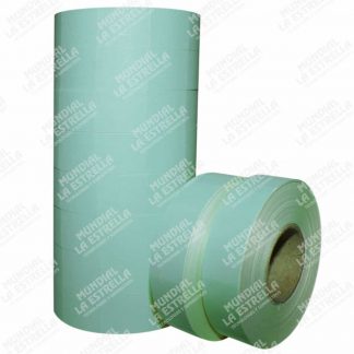 PAQUETE 12 ROLLOS VERDE PASTEL PARA ETIQUETADORA 1115