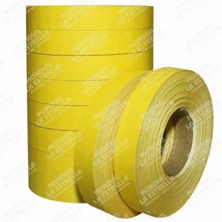 PAQUETE DE 18 ROLLOS AMARILLO PARA ETIQUETADORA 1110
