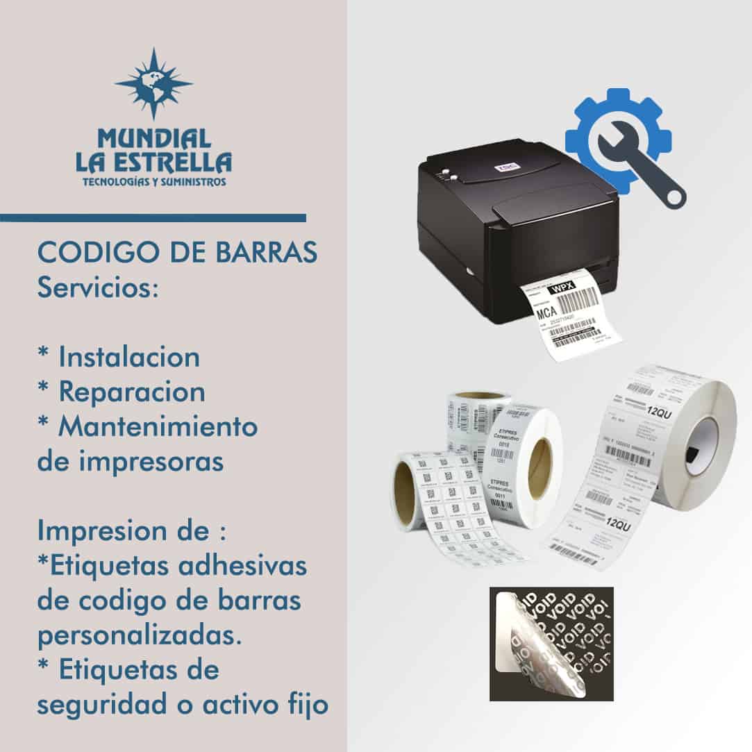 servicios de codigo de barras que ofrece mundial la estrella