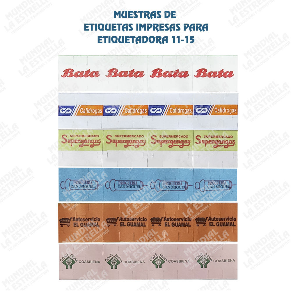 ROLLOS IMPRESOS PARA ETIQUETADORA 1115 PERSONALIZADOS