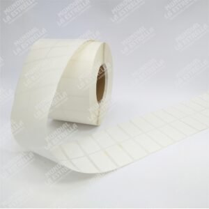 ROLLO DE 8000 ETIQUETAS ADHESIVAS 50 mm x 25 mm / 2 LINEAS