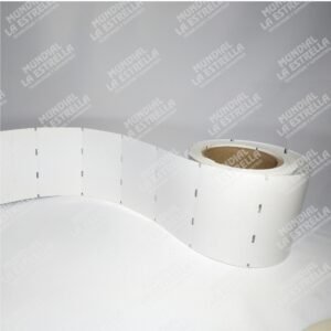 ROLLO DE 3000 ETIQUETA CARTON 35 mm x 65 mm BLANCO