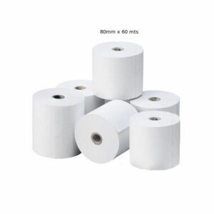 PAQUETE DE 6 ROLLOS TERMICO 80 mm x 60 mts