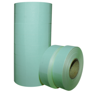 PAQUETE DE 12 ROLLOS VERDE PASTEL PARA ETIQUETADORA 1115