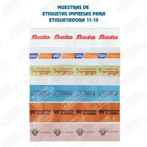 ROLLOS IMPRESOS PARA ETIQUETADORA 1115 PERSONALIZADOS